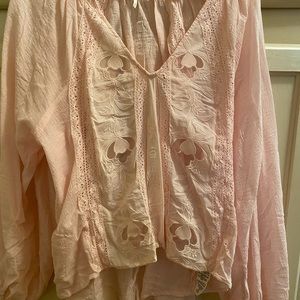Cotton Candy Pink. Never worn, beautiful blouse. Selling for college money.